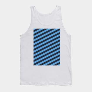 Co. Dublin GAA Sky Blue and Navy Angled Stripes Tank Top